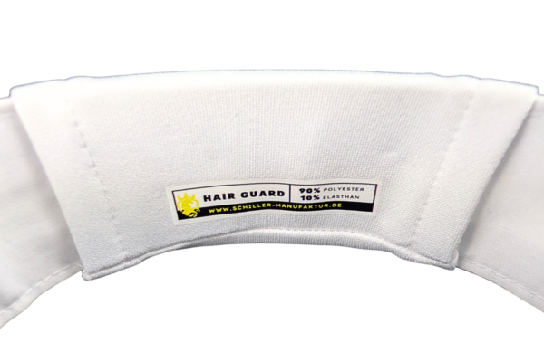 Hair Guard über den Kragen gelegt